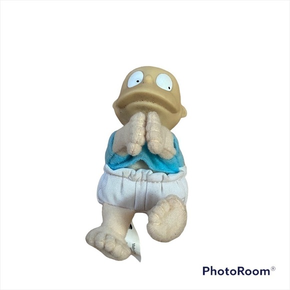 Vintage Rugrats Tommy Pickles Backpack Clip Plush Doll Burger King Promo 90s - Picture 1 of 5